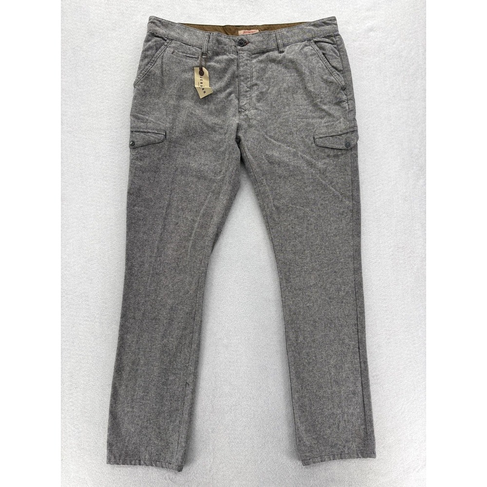 Jeremiah Flannel Cargo Pants Mens 38x34 Gray Herringbone Stretch Casual Workwear